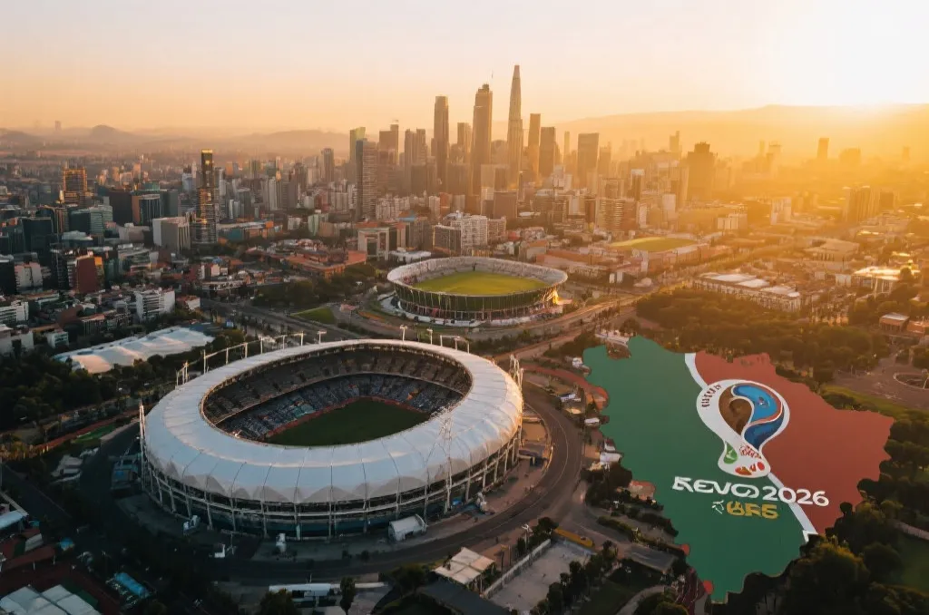 2026世界杯墨西哥三座主办城市与球场夜景全景图